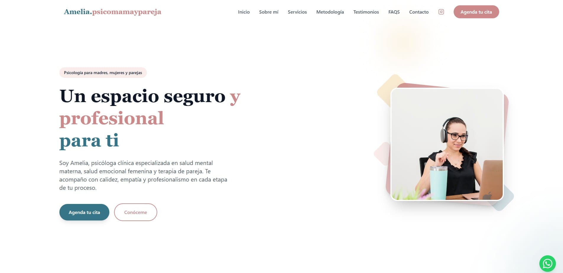 Sitio web profesional para psicología clínica.